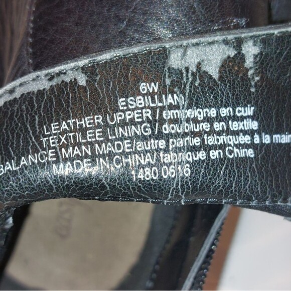 Easy Spirit Black Leather Ankle Boots Booties Comfortable Shoes Black Size 6W - Picture 4 of 14